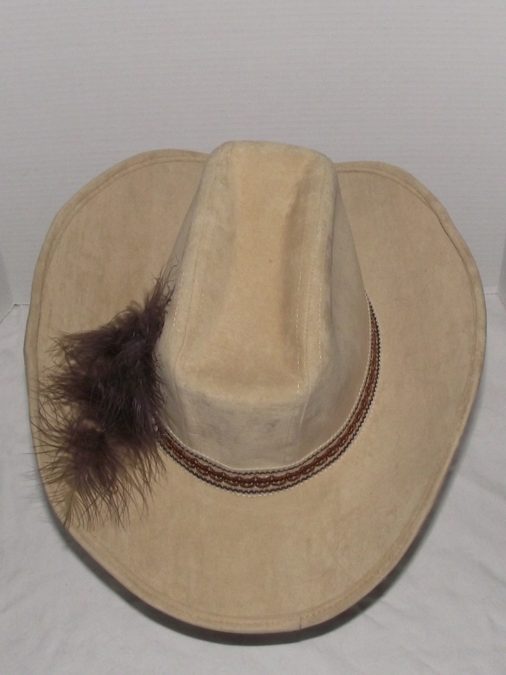 Chapeau Cowboy Argenté Vintage 1970 – E.P. Gravure Florale – Taille 26,75 X 1/2