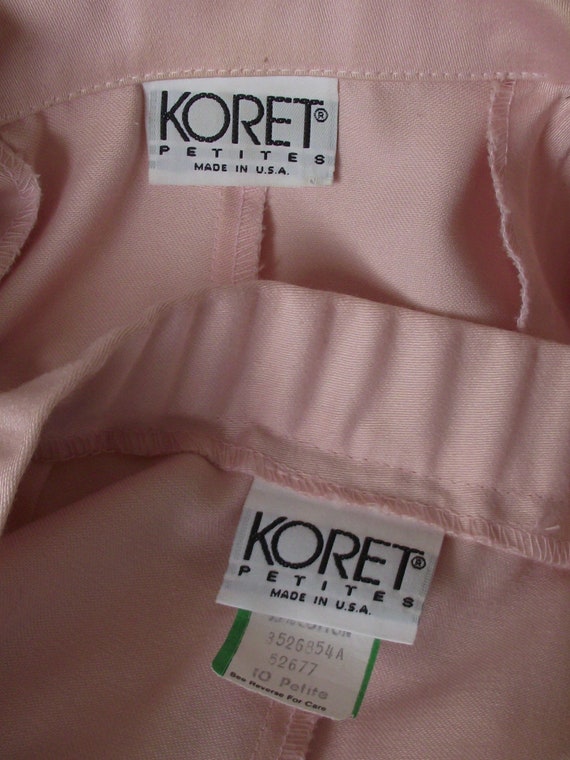 Dusty Rose Pink 2 Piece Skirt Suit by Koret Petit… - image 10