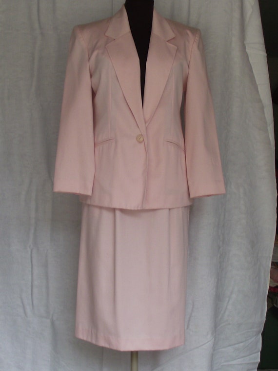 Dusty Rose Pink 2 Piece Skirt Suit by Koret Petit… - image 6