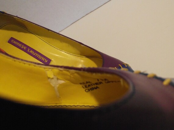 Chinese Laundry Patchwork Leather Pointy Toe Lace… - image 10
