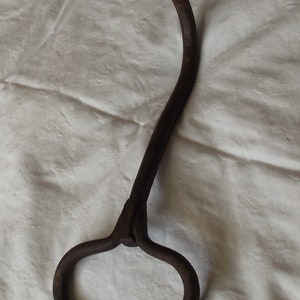 Hierro fundido Mano Ciruela Gancho Tala CCC Silvicultura Herramienta Antigua Granja Rústica Pioneros Reenactor Cosecha Industrial Recuerdos