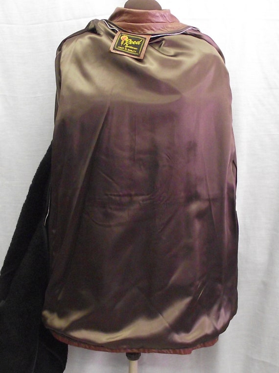 Reed Dark Burgundy Wine Leather Coat Zip In Liner… - image 10
