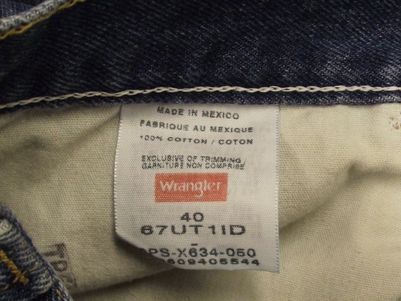 Vintage Denim Wrangler Blue Jean Shorts Sz 40(m) … - image 8
