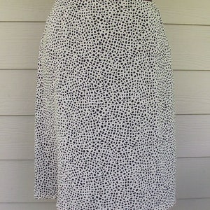 Linda Allard Ellen Tracy Black Brown Geometric Skirt Fully Lined Side Zip Sz 14/Lg Office Resort Casual Semi Formal Wedding Student