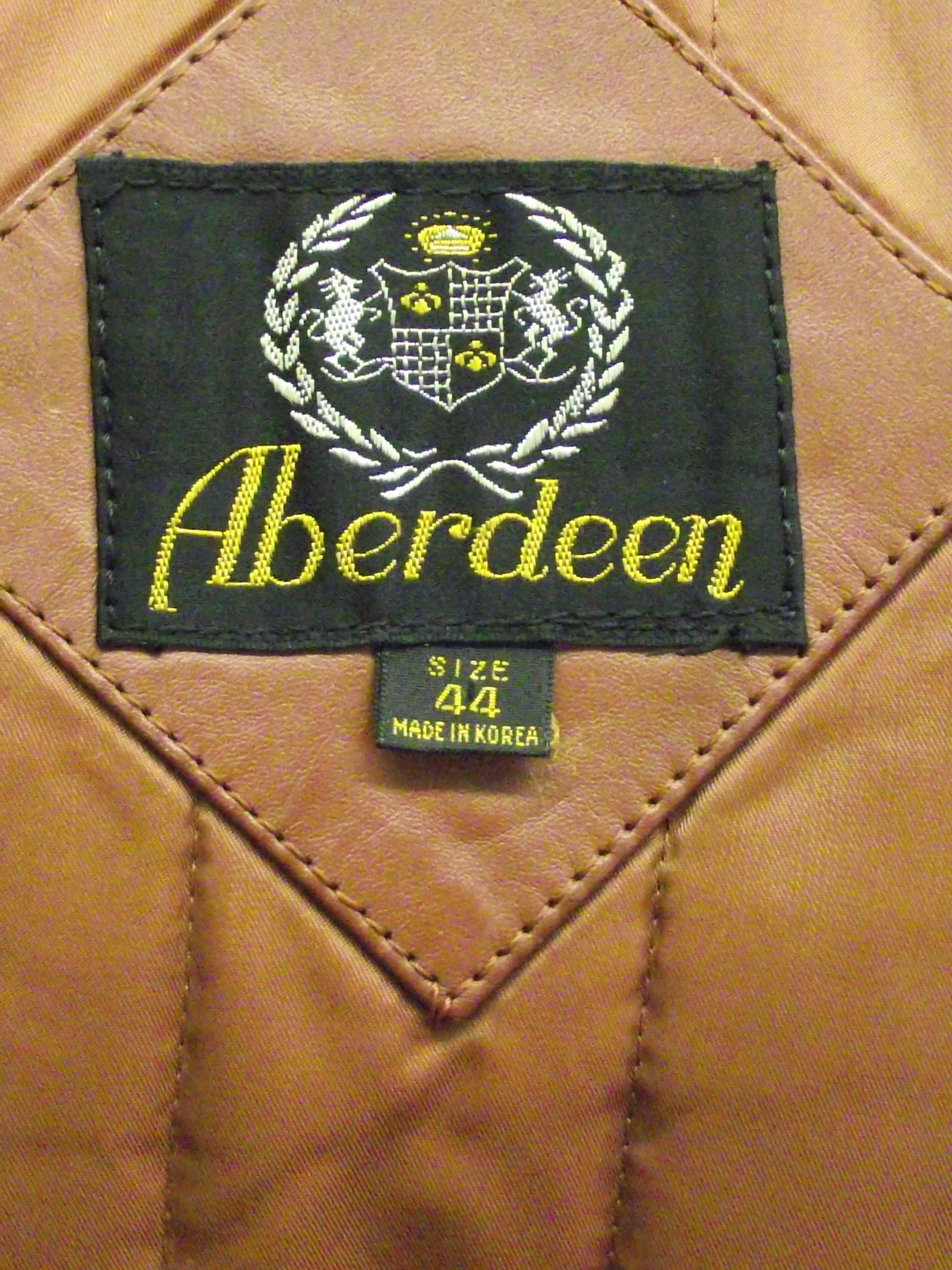 1960's Aberdeen Rust Brown Leather Bomber Racer Jacket Sz