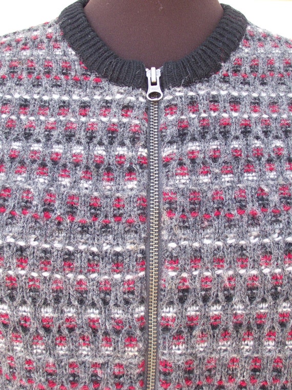 Woolrich Zip Front Cardigan Sweater Sz L/12-14 Gr… - image 2