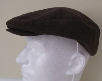 Brown Wool Tweed Andy Capp Old Newsboy 