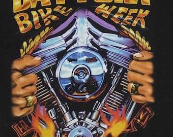 1995 Daytona Fla Bike Week 64th Annual Vintage Unisex Tank TShirt Top Sz XXLg K-Am Harley Davidson Scooter Trash Streetwear Motocicleta Cool