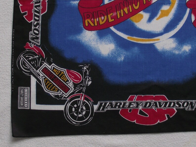 1990s Ride Into The 21st Century Harley Davidson Bandana ...