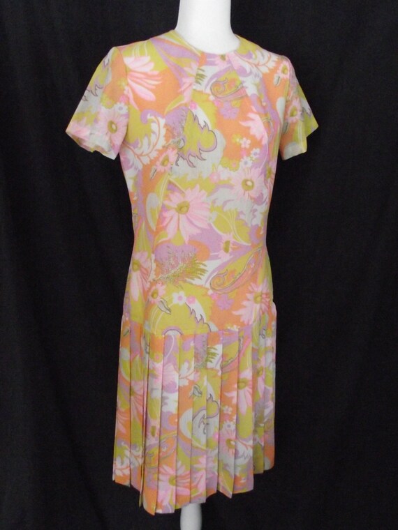 1960-70’s Lora Lenox Sculptured Charm Dress Sz Lg… - image 8