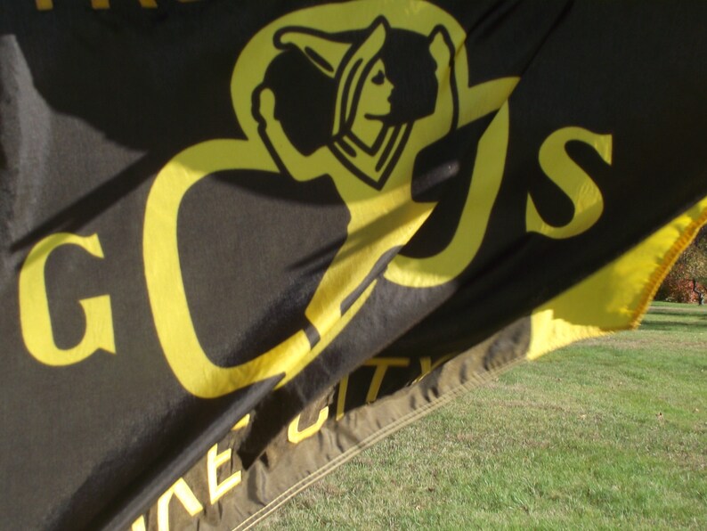 Vintage Girl Scout Brownie Flag Lake City Michigan Troop 327 Etsy