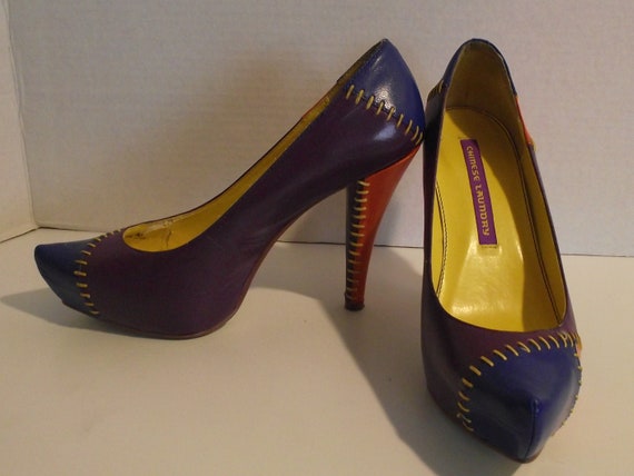 Chinese Laundry Patchwork Leather Pointy Toe Lace… - image 5