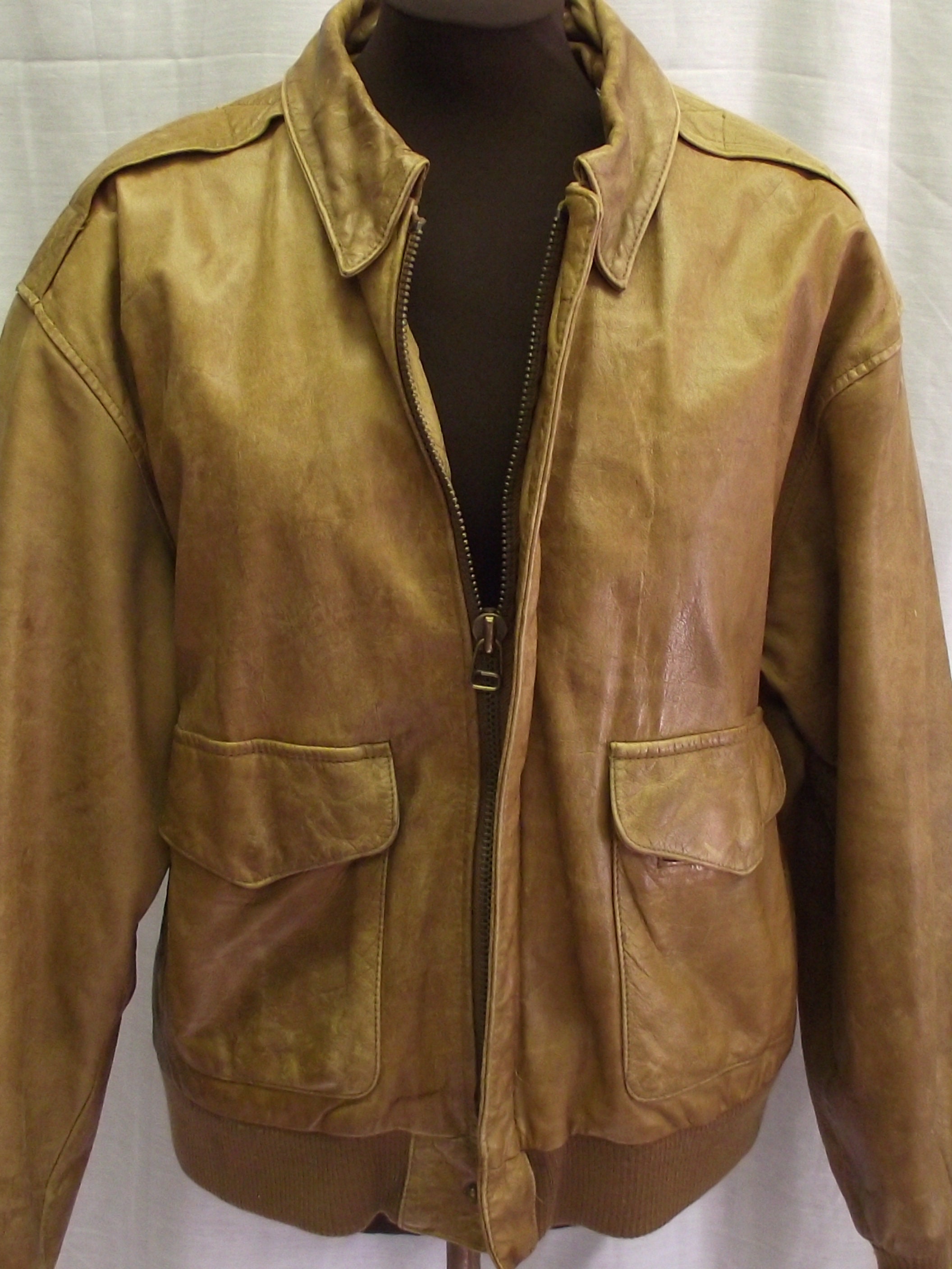 1980s John Weitz Bomber Jacket Sz M Camel Dyed Leather Knitted Cuff Waist  Made in Korea WWII Reproduction Casual Preppy Rockabilly Retro - Etsy UK
