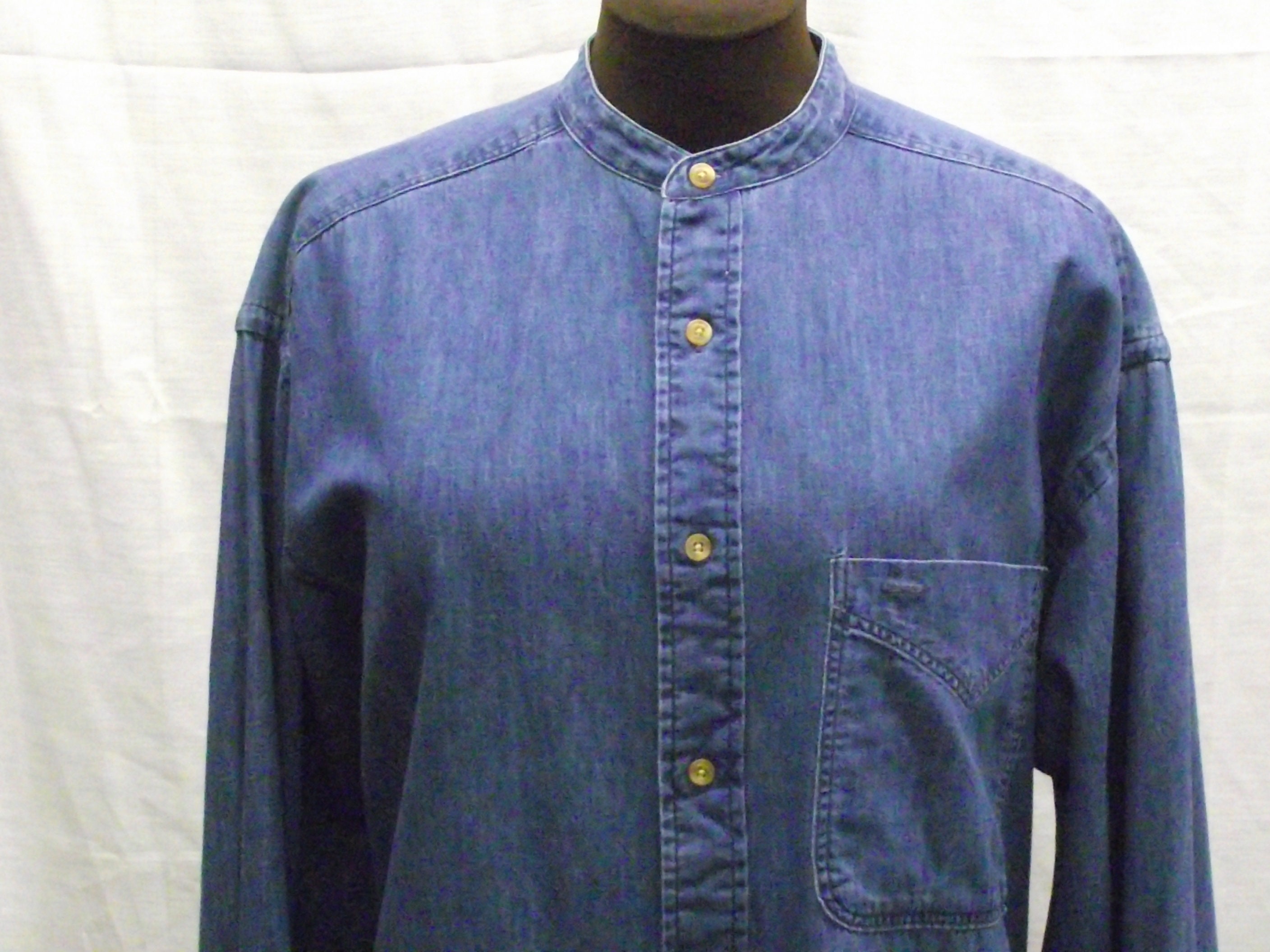 Men's Short Sleeve Mandarin Collar Shirt (FHA-18118) | ThePhaseCo