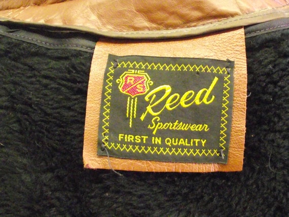 Reed Dark Burgundy Wine Leather Coat Zip In Liner… - image 9