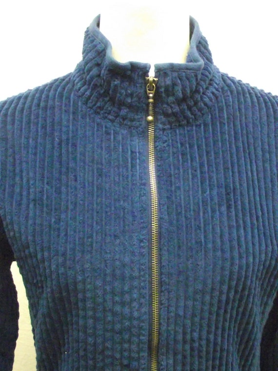 Vintage Woolrich Jacket Prussian Blue Large Ribbe… - image 3