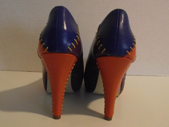 Chinese Laundry Patchwork Leather Pointy Toe Lace… - image 6