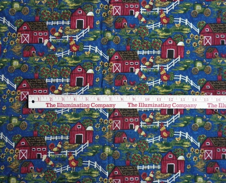 RUSTIC FARM PRINT Fabrics 2 Prints All Cotton - Etsy Israel