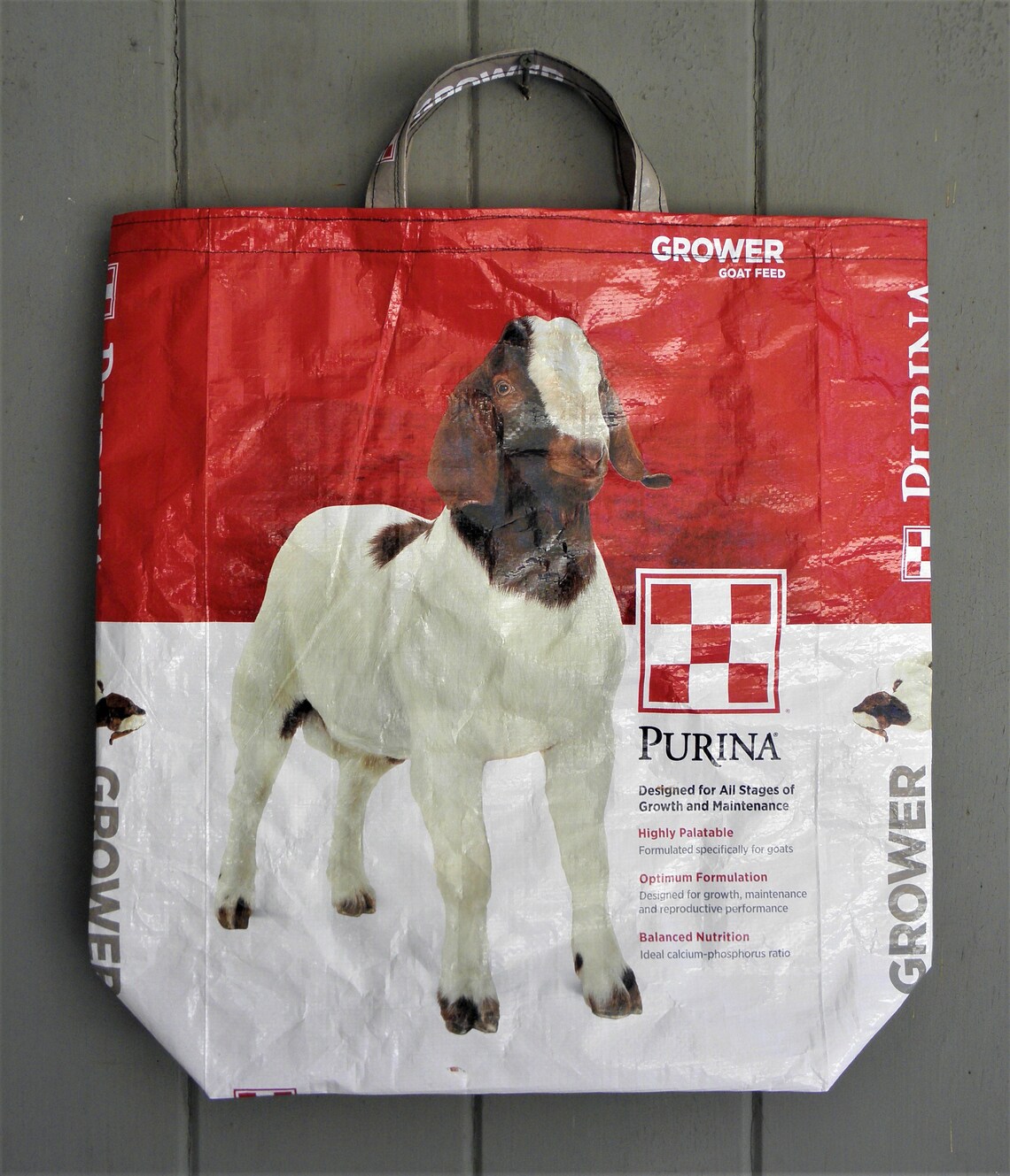 GOAT FEED TOTE 2 Sizes Purina Feed Bag Recycled Upcycled Etsy