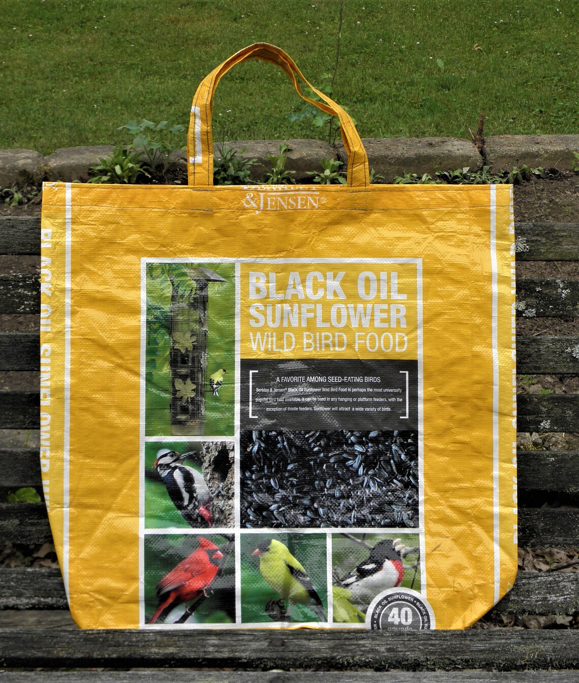 BIRD FEED TOTE Bag Recycled Upcycled Bird seed Bag Etsy