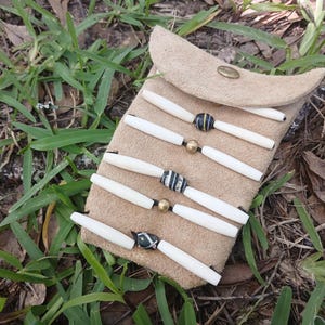Mountain Man Leather and Trade Bead Belt Pouch