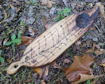 Hobbit Leaf Charcuterie Board Hand Carved