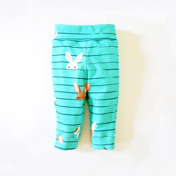 Easy baby joggers - pdf pants sewing pattern for cloth diaper and regular diaper. 0m-3y