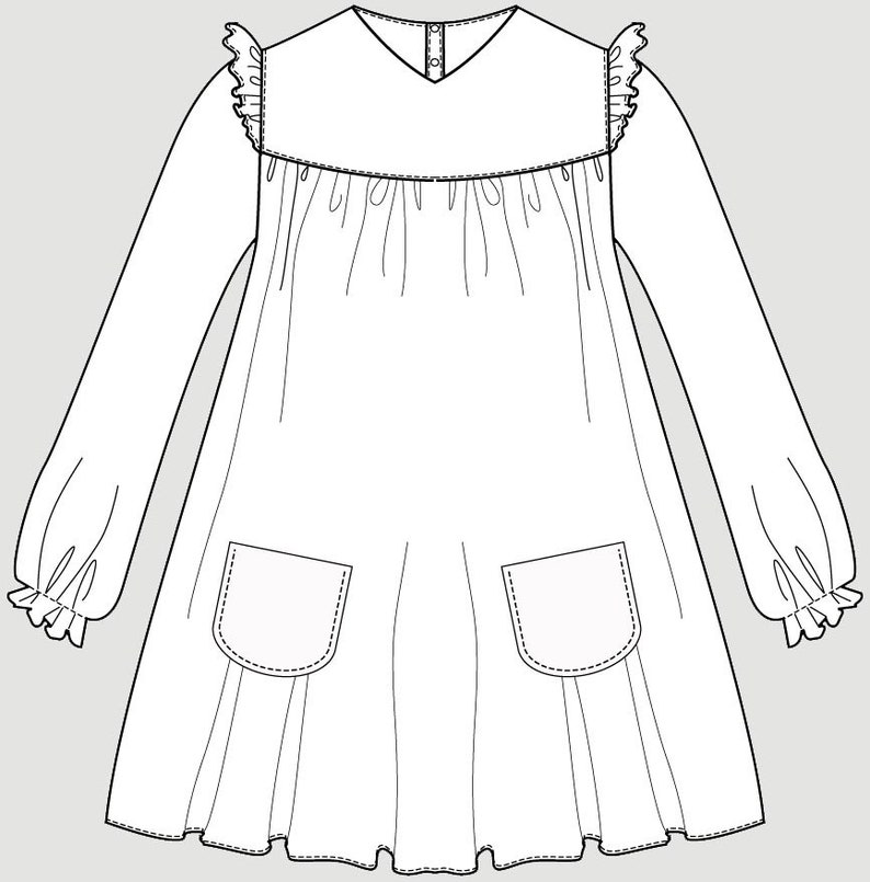 Annushka Baby Dress Pattern Toddler Girl PDF Sewing Pattern . Etsy