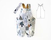 Baby dungaree pattern for boys and girls. Pattern bundle, 0 months to 2 years.