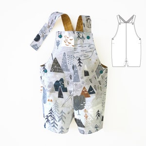 Baby dungaree pattern for boys and girls. Pattern bundle, 0 months to 2 years. image 1