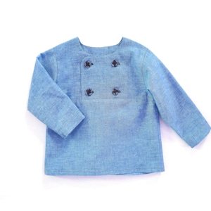 Little boy shirt PDF sewing pattern. 0m-6y