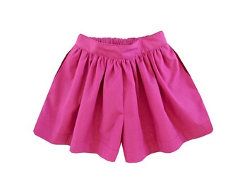 Patrón de mameluco falda pantalón para niñas. Patrón de costura PDF para culottes, pichis y shorts. 0m-13y