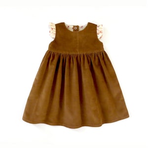 Vienna baby dress pattern. Toddler and little girls PDF pinafore dress pattern. 0m-6y