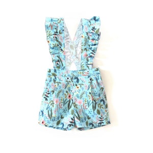 Boy girl dungaree shorts sewing PDF pattern. Orlando PDF pattern, 0m-13y