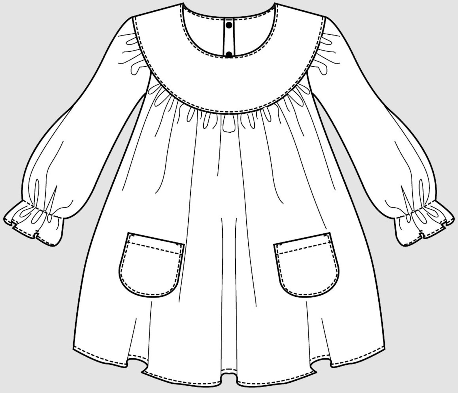 Printable Long Sleeve Dress Patterns For Babies