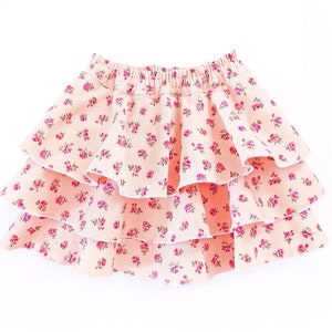 Skort shorts patroon voor meisjes en peuters. Rok naaien pdf-patronen voor peuters, kinderen. Maten: 12m-12j afbeelding 1