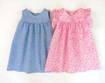 Baby dress pattern for girls. 0m-6y