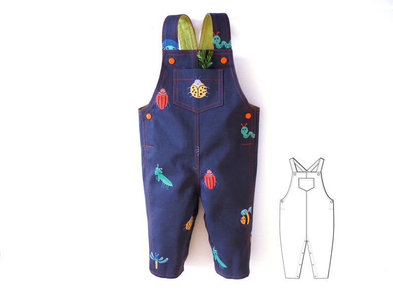 OVERALL SEWING PATTERN for Baby and Toddler. Sewing Pdf Romper Etsy
