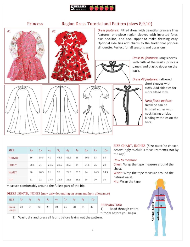 Princess Sewing Dress Pattern for Girls and Toddler. Twirl PDF Clothing ...