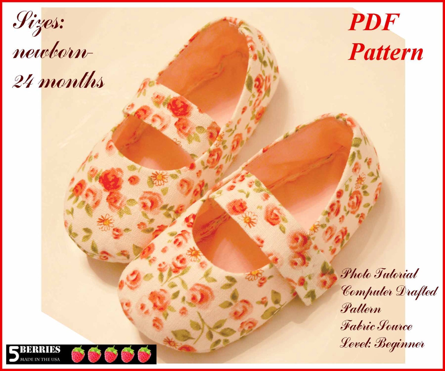 Mary Jane Baby Shoes Sewing Pattern Free MotherDaughter Etsy