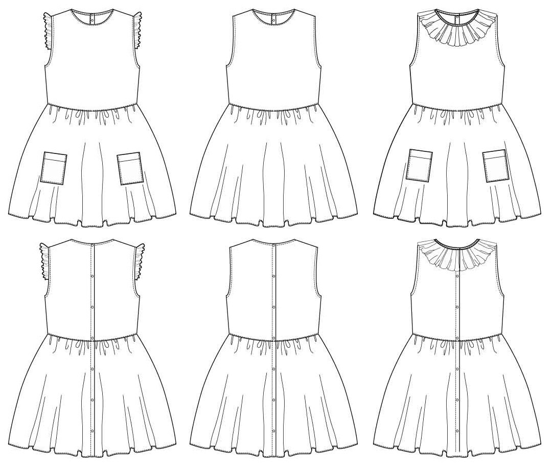 Lena Dress PDF Sewing Pattern. - Etsy