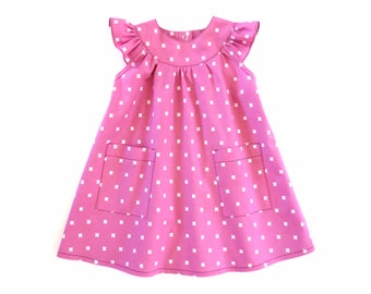 Ruffle baby dress pattern.  Sewing pattern for newborn girls, infants, toddlers, little girls.