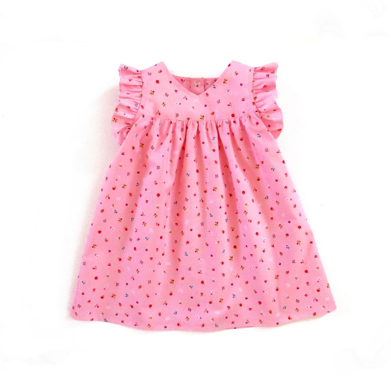 Baby dress sewing pattern for newborn, infant, toddler, little girls. Sizes: 0m-6y image 1