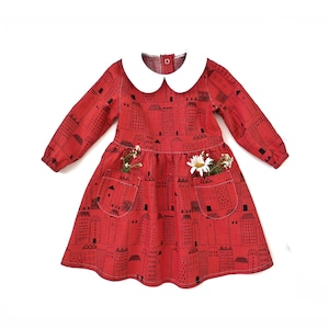 Toddler dress pattern, baby dress PDF pattern. 0m-6y