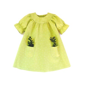 Little Fairy baby dress pattern.  Sewing dress pattern for newborn girls, infants, toddlers and little girls.  Sizes 0m-6y