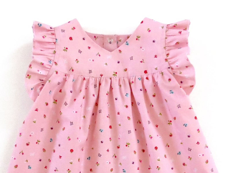 Baby dress sewing pattern for newborn, infant, toddler, little girls. Sizes: 0m-6y image 6