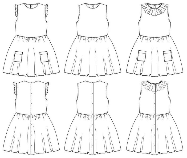 Classic Dress PDF Sewing Pattern. Etsy