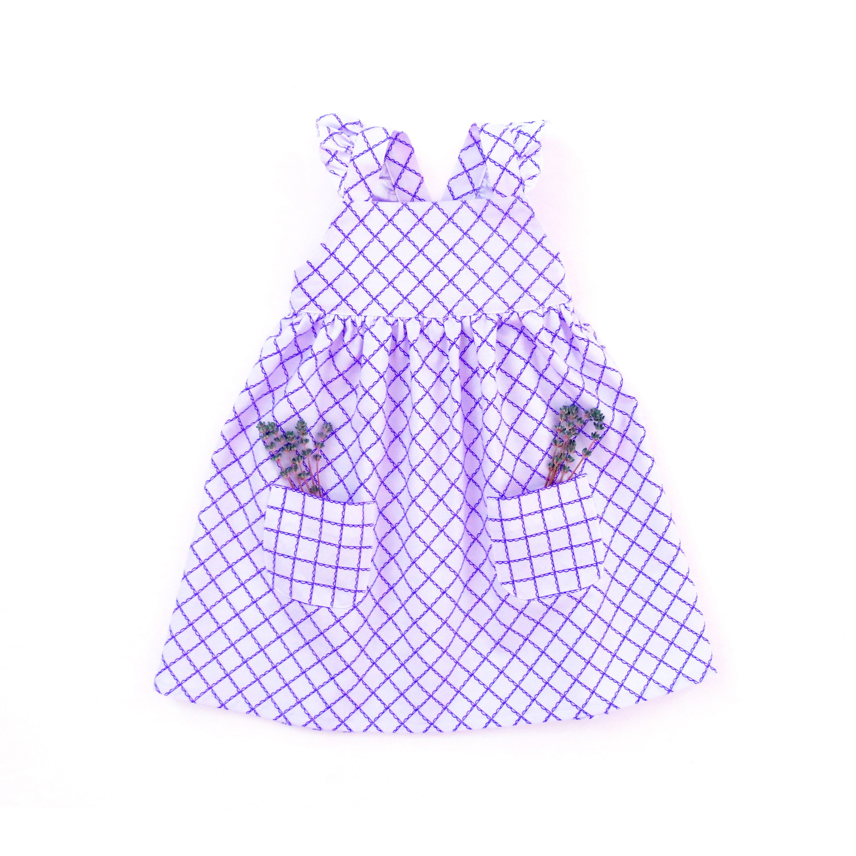 purple pinafore dress child