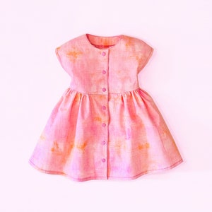 Acacia girls PDF sewing pattern.  Dress pattern sizes: 0m-12y