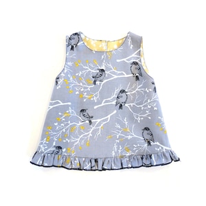 Philadelphia top pattern for girls. Sewing PDF pattern. 0m-10y